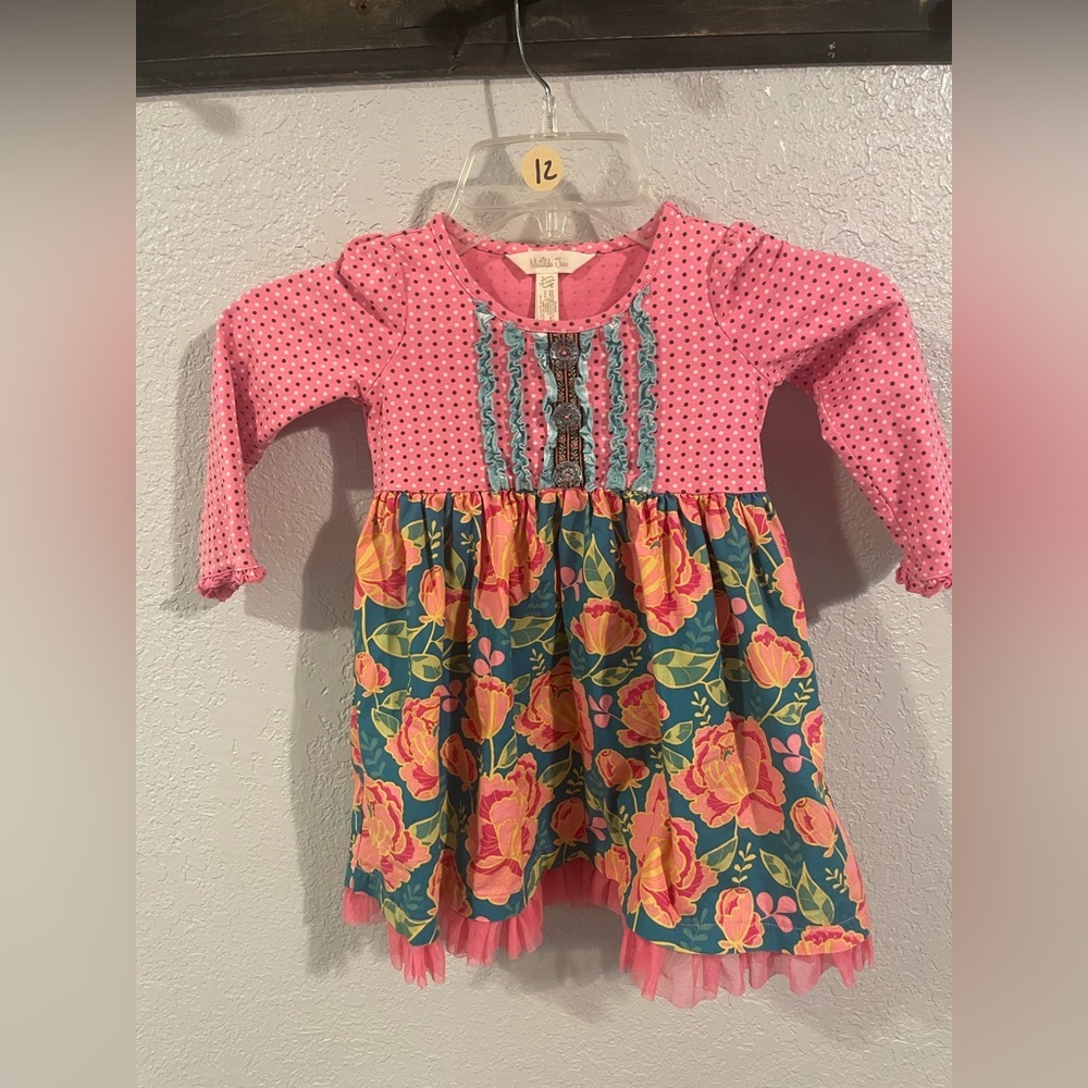 *Matilda Jane Pink and Teal Floral Dress
